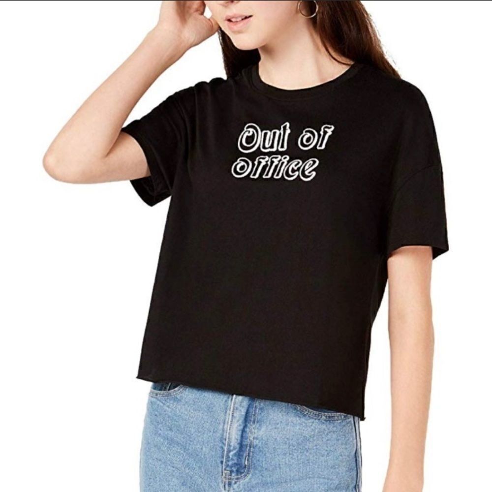‎NWT Carbon Copy "Out of Office" black tee - XS